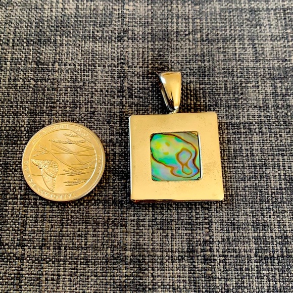 Abalone sterling silver pendant - Picture 3 of 3